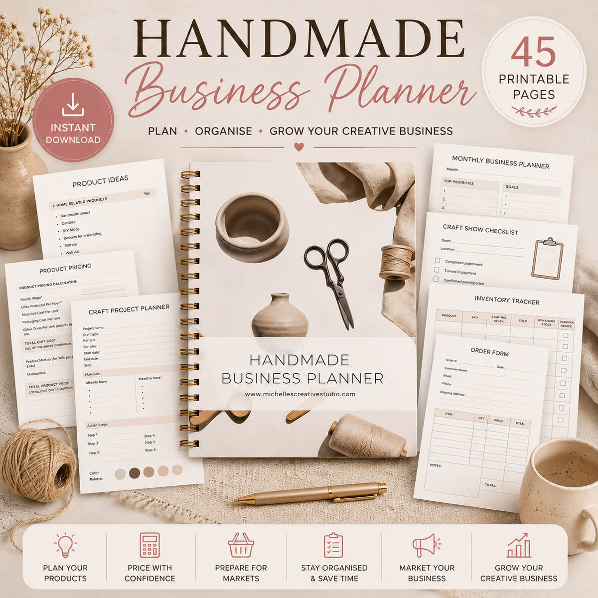 Handmade Business Planner | Printable Digital Download